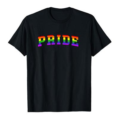 Pride LGBTQ Rainbow Design T-shirt Cotton Short Sleeve Loose Male Tshirts Unisex Streetwear Fashion Graphic Print Merch Tees Top