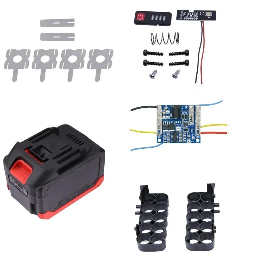 

18650- Li-ion Battery Case Storage Box Shell For Makita- Power Tools 21V Single Cell Charging Voltage Parts 10/15/20 Cores