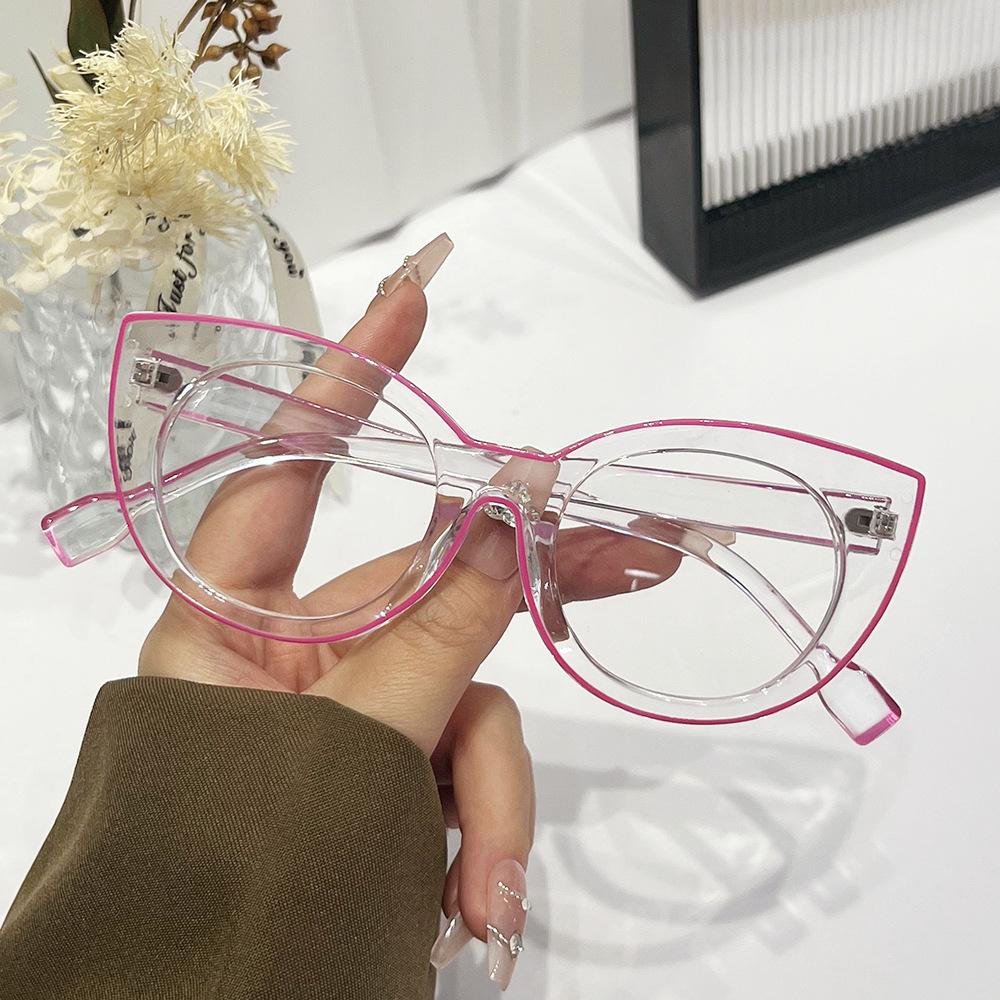 Cat Eye Flat Glasses Anti-Blue Women'S Glasses Frame Avant-Garde Glasses Frame Tide