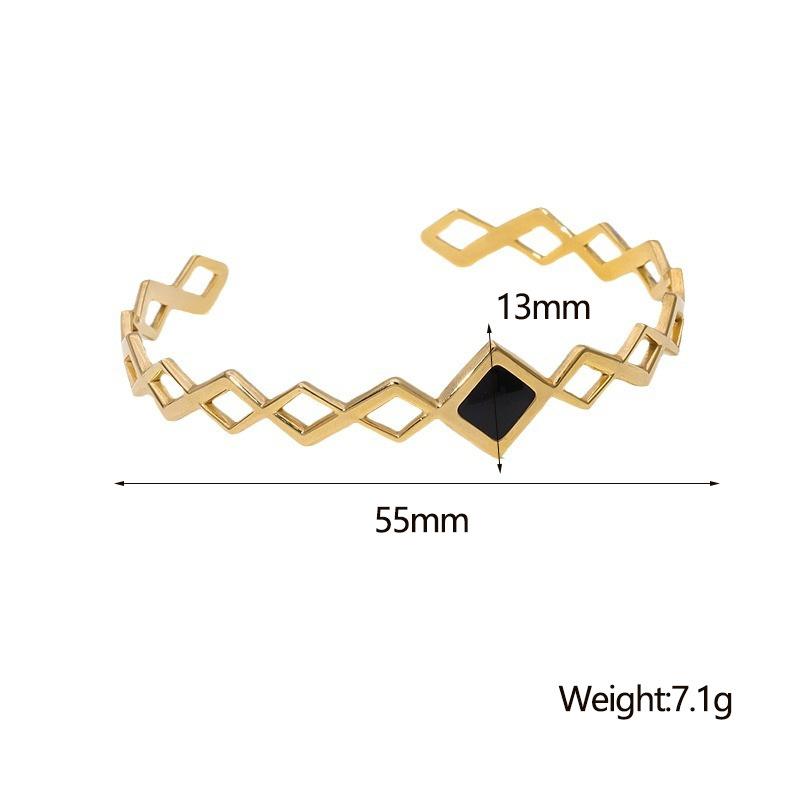Stainless Steel Waterproof Fashion Versatile Geometric Bracelet Female Ins Wind Does Not Fade Temperament Elegant, for Men