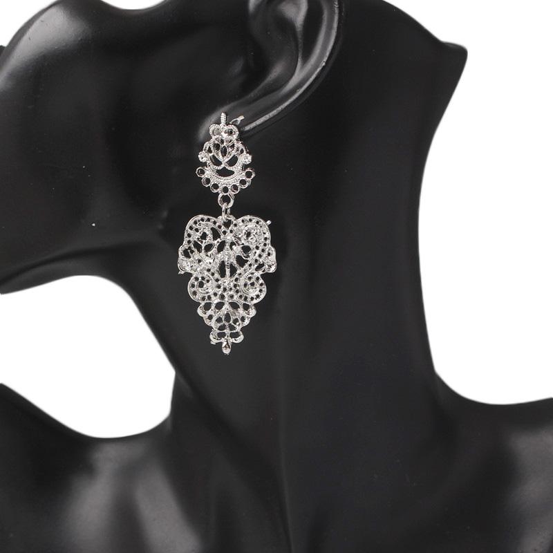 New European Exaggerated Dangle Earrings for Women Metal Geometric Statement Long Hanging Earrings Punk Personality Drop Earring