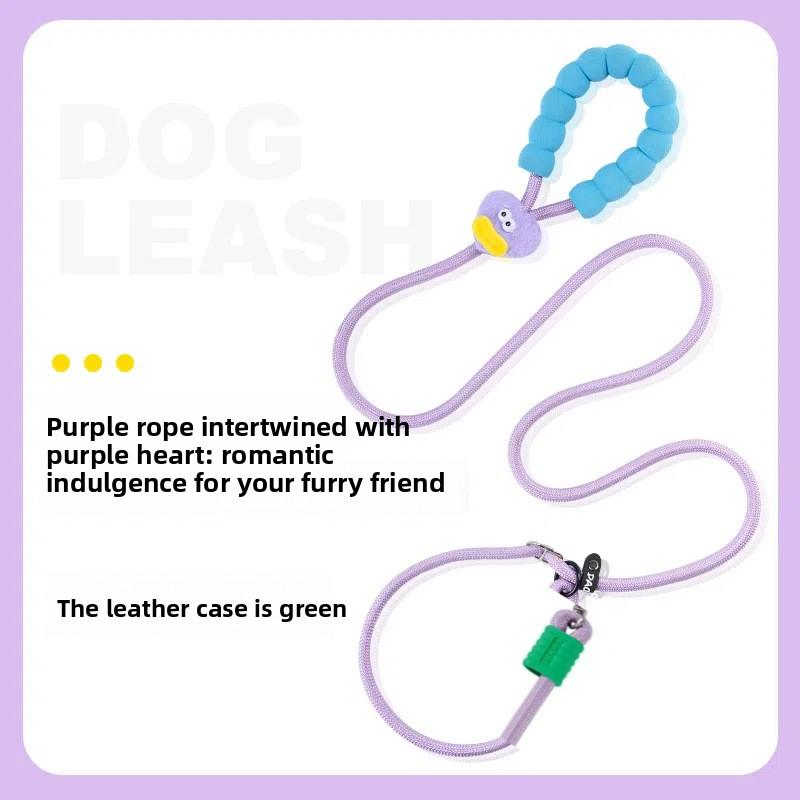 

Мультяшный конфетно-цветной нейлоновый поводок-петля для животных, милый поводок-цепь с большим ртом для маленьких и средних собак m фиолетовый