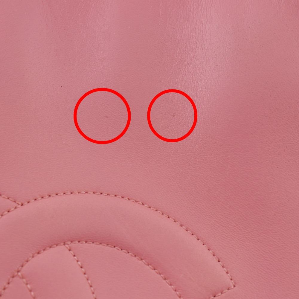 CHANEL Chain tote Tote Bag COCO Mark Long shoulder pink Calfskin Women Used