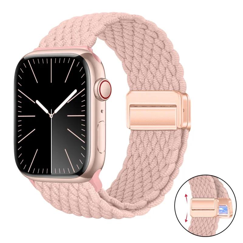 Nylon Bracelet for Apple Watch Band 10 9 8 7 46mm 42mm 45mm 41mm Ultra 2 49mm Strap for iWatch Series 6 5 4 3 SE 44mm 40mm Strap