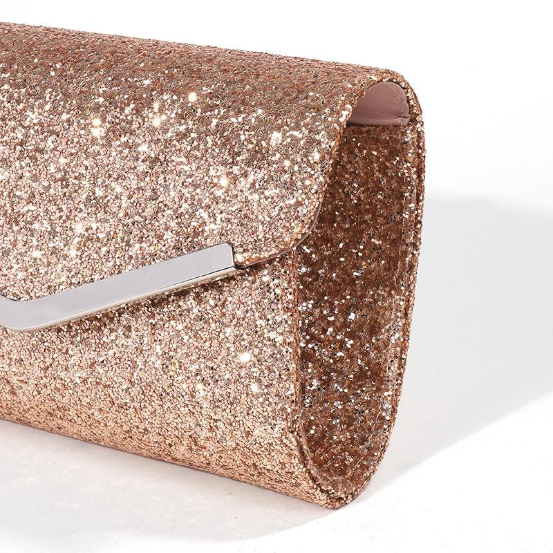 Solid Color Simple Women's Personalized Square Clutch , Fresh Girlish Temperament Single Shoulder Portable Dinnerbag