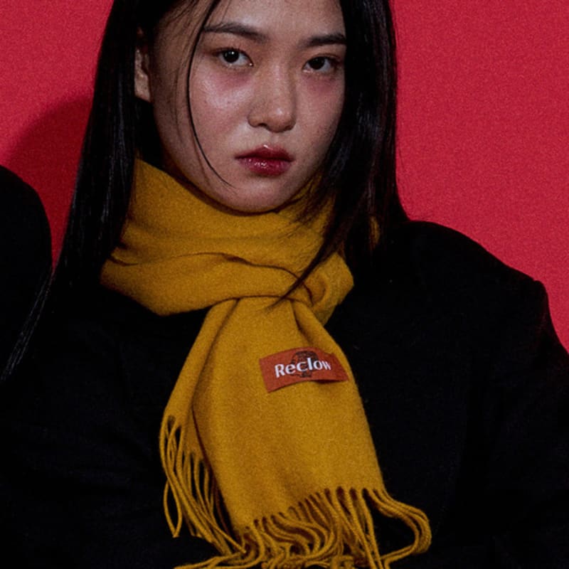 

RECLOW RECLOW 100% Wool Muffler Mustard X