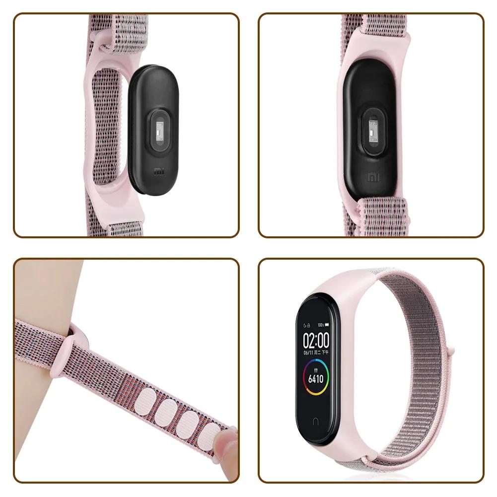 Nylon Loop For Xiaomi Mi Band 8 7 4 3 5 6 Smartwatch Wristband Sports Correa Breathable Replacement Bracelet On Miband 6 8 Strap