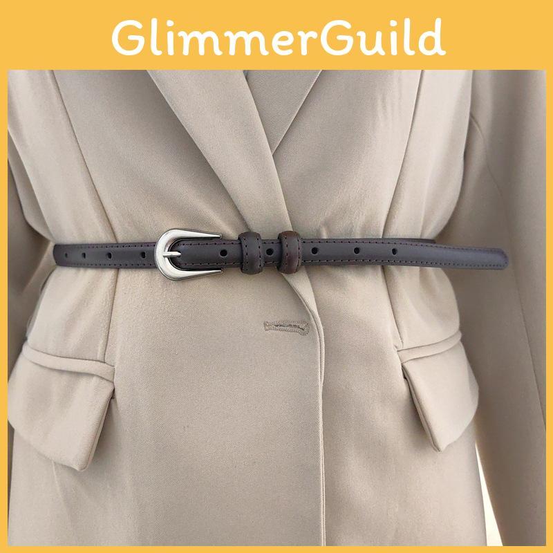 Womens Minimalist Style Waist Belt Metal Buckle Dress Suit Belt Shapewear