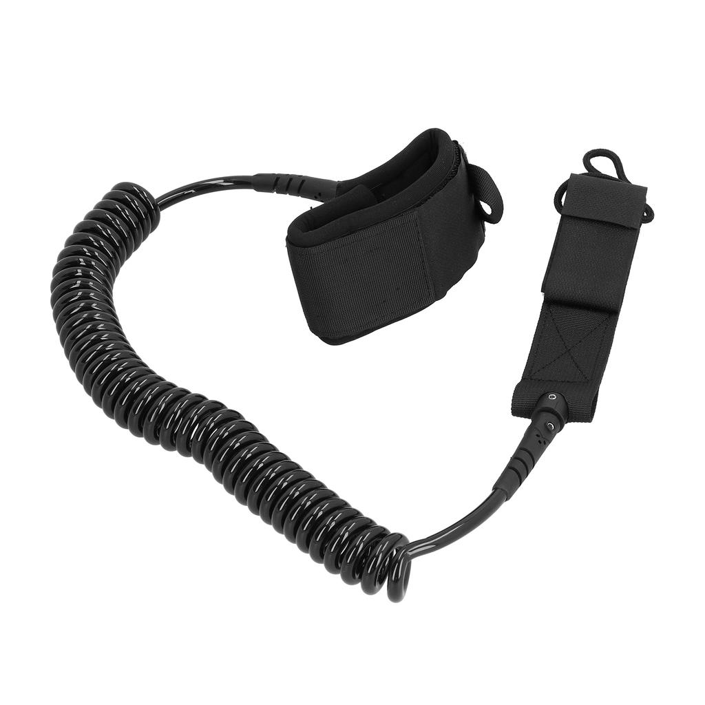 Surfboard Leash Stand Up Paddle Board Leg Ankle Rope Surfing Protection Safety Guard for Flatwater PaddlingBlack