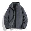 Men's Autumn And Winter Oval Fleece With Thickened Fleece Warm Stand Collar Double Sided Jacket