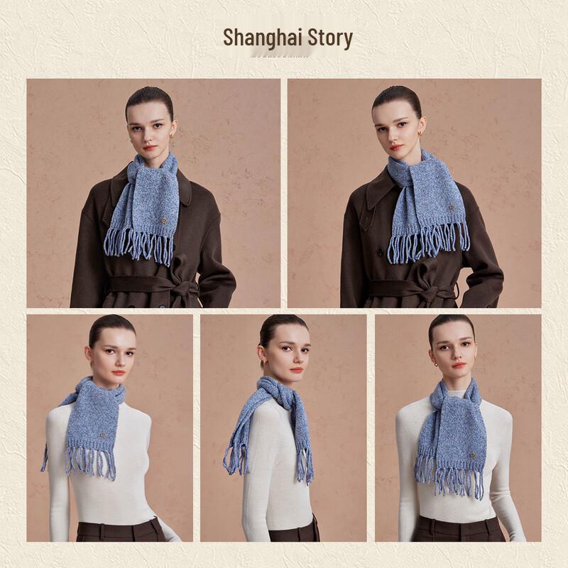 Shanghai Story Women's 100% Lambswool Scarf & Shawl