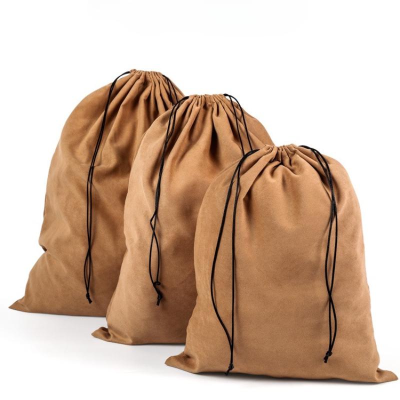 

Soft Fabric Drawstring Storage Bag, Dustproof, for Clothes & Closet 32*40 коричневый