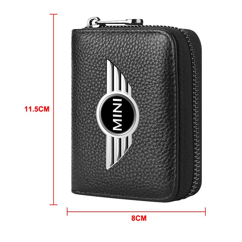 Leather Car Driver's License ID Card Bank Card Wallet Car Styling For BMW Mini Cooper F54 F55 F56 R56 R60 SONE Roadster Clubman Coupe