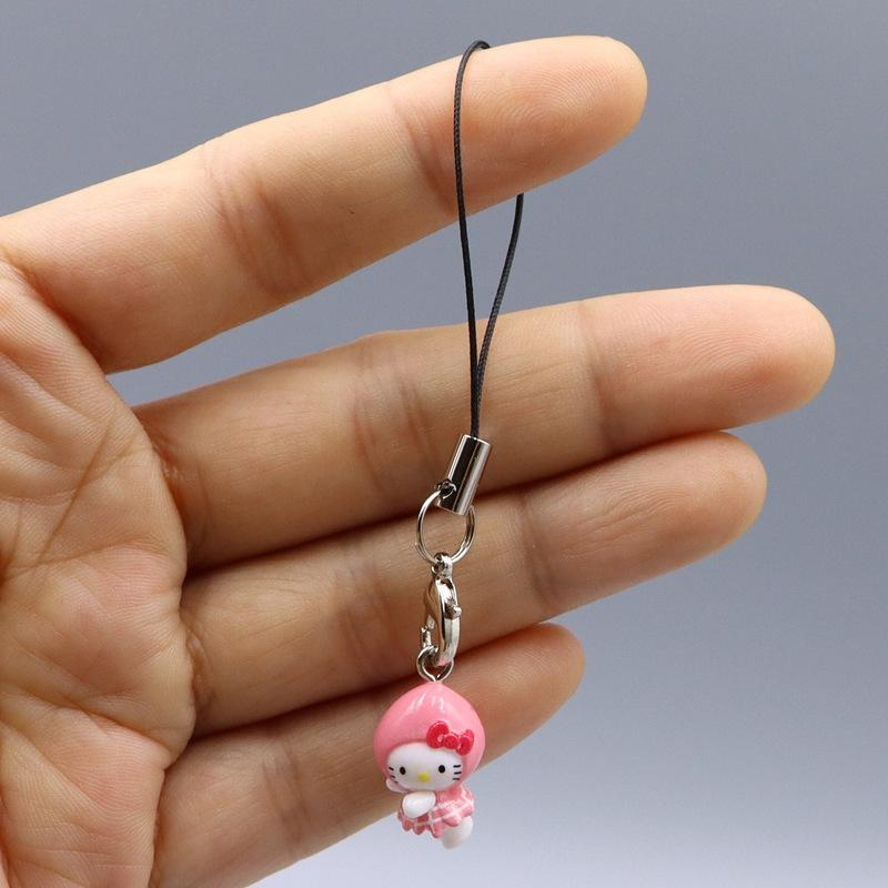 kawaii Hello Kitty Toy Pendant Cute Cat Phone Case Decorative Necklace Pendant Kawaii Women Accessories Festival Gifts