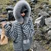 Korean Style Warm Knitwear Cardigan Chic Fashion Faxu Fur Hooded Knitted Sweater Chic Solid Elegant Long Sleeve Coat