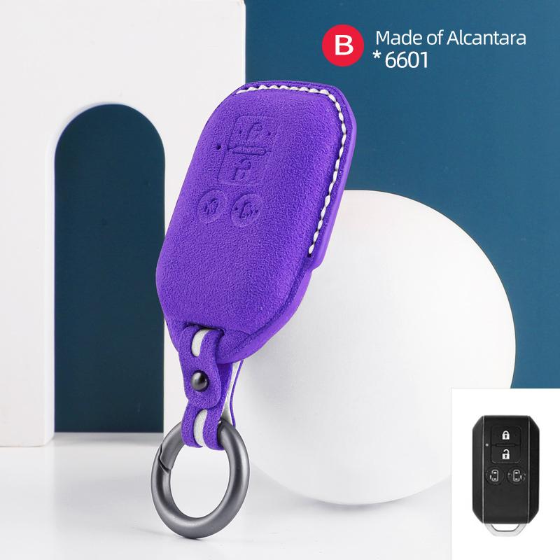 Pro Suzuki Spacia MK53S Jimny Sierra Swift Wagon 4tlačítkový obal na klíč od auta Alcantara Semišová klíčenka Ochranný kryt Příslušenství