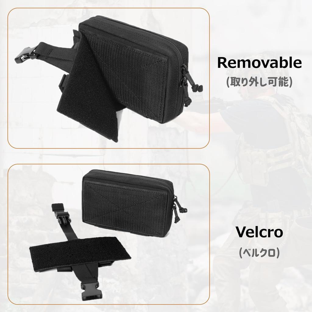 Azarxis MOLLE Pouch Tactical Pouch Airsoft Large Capacity Molle EDC Pouch Utility Pouch Military Horizontal Tool Pouch Large Size MOLLE System