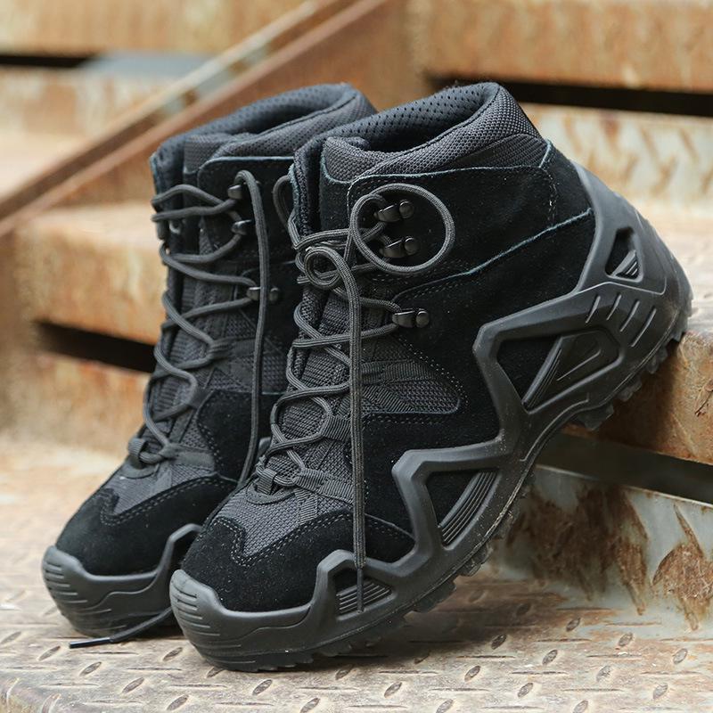 US Army Desert Waterproof Anti-Stab Combat Boots - Non-Slip Tactical Hiking & Mountaineering Shoes for Spring & Autumn