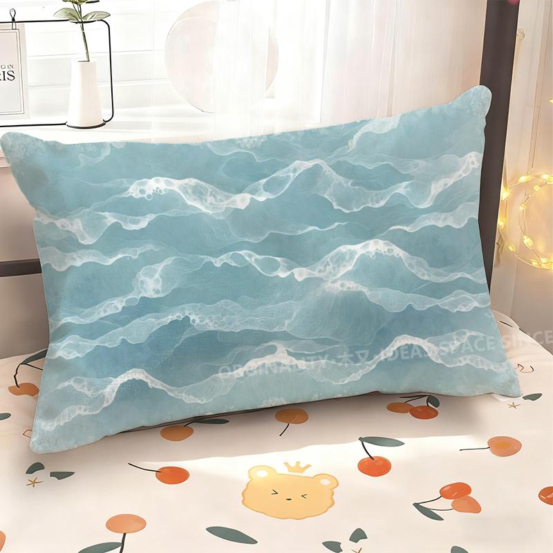 Wave Pattern Decorative Pillowcase Suitable For Sofa Bedroom Car Pillow Cover Cushion Rectangular Back Cushion