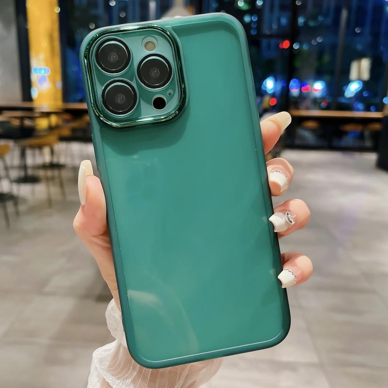 Color Clear Lens Flim Protect Case for iPhone 16 Plus 15 14 13 12 Pro Max 11 Shockproof Slim Tpu Soft Phone Cover