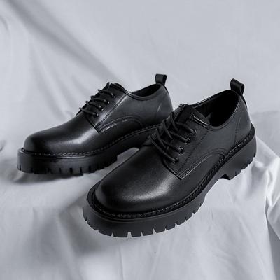 Casual Leather Shoes Men'S Trend British Versatile Shoes Teen Student Shoes Round Head Small Leather Shoes 68303-R