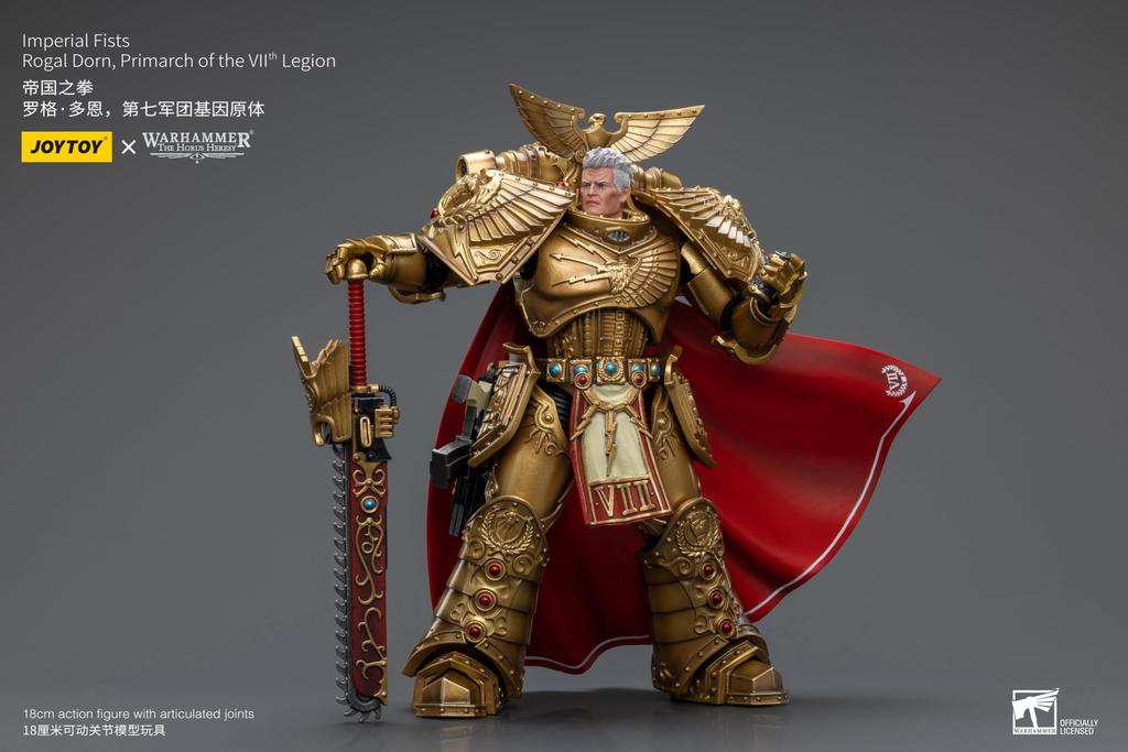 JOYTOY Warhammer 40,000 Imperial Fists 7th Legion Primarch Rogal Dorn 1/18 Scale Action Figure (Assembled)