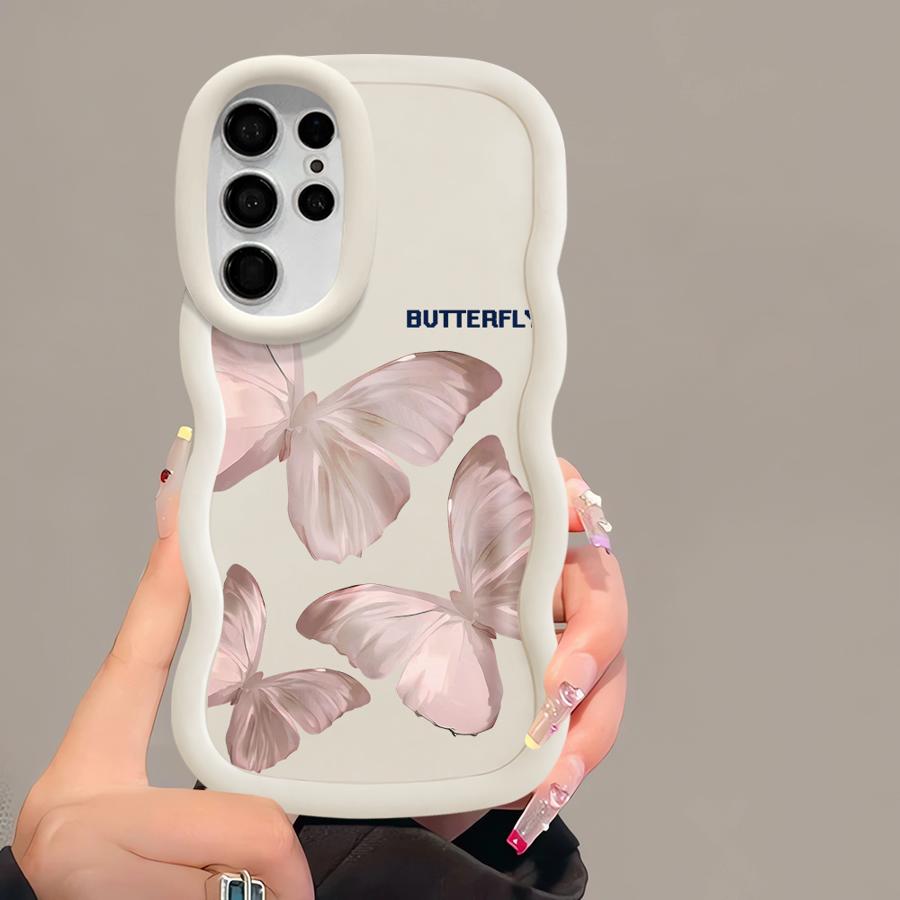 Case for Samsung Galaxy S20 FE S21 A25 A26 S24 S23 Plus S22 Ultra S25 Soft Phone Cover A35 A36 A54 A55 A24 A34 Printed Butterfly