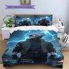 Cartoon Pattern Bedding Quilt Set Quilt Cover Pillowcase Home Decoration Birthday Gift (1 * Duvet Cover + 2 * Pillowcase, Without Core)