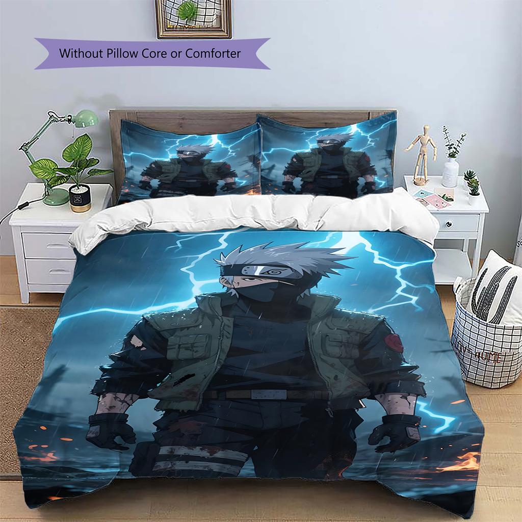 Cartoon Pattern Bedding Quilt Set Quilt Cover Pillowcase Home Decoration Birthday Gift (1 * Duvet Cover + 2 * Pillowcase, Without Core)