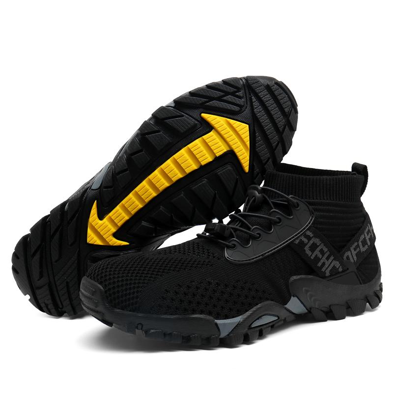 

Летняя мужская дышащая сетчатая обувь для улицы, уличная обувь для бега по ручью, женская спортивная походная обувь большого размера 42 чёрный