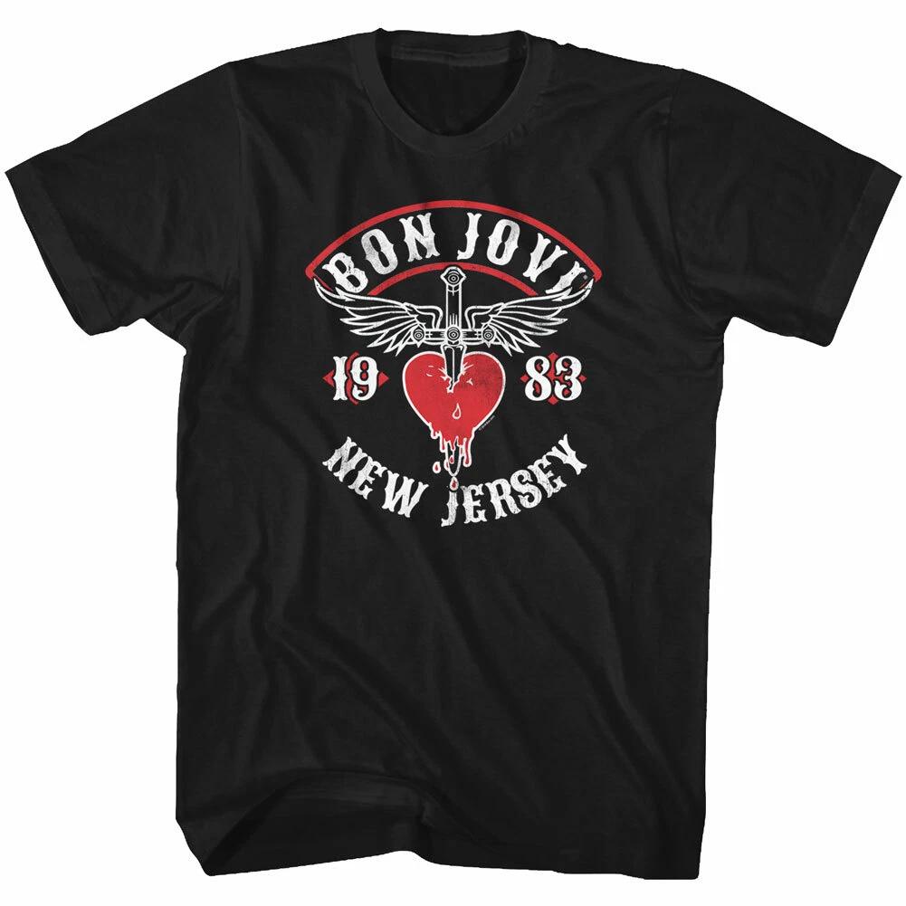 Bon Jovi New Jersey 1983 Men s T Shirt Rock Music Merch S