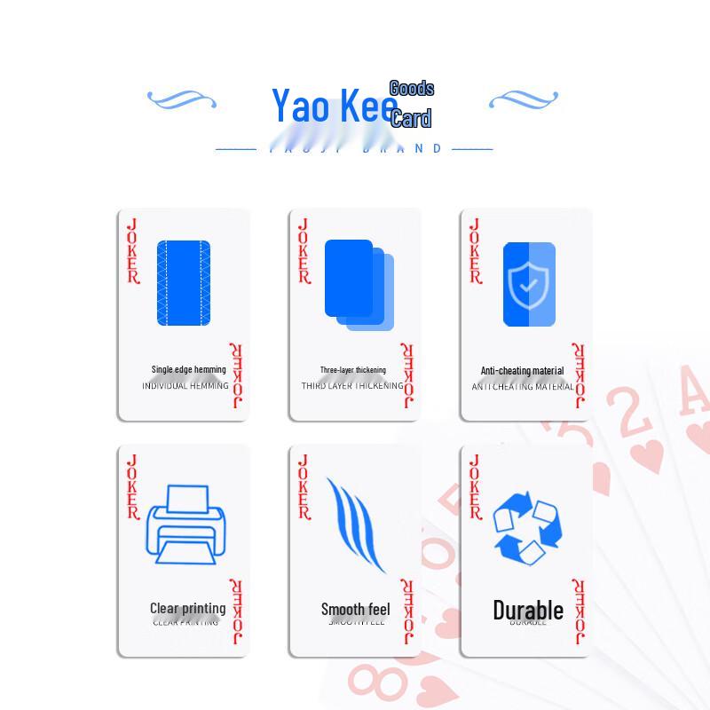 Yaoji Langlebige Papier-Spielkarten - 10er-Pack