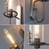 American Retro Industrial LED Wall Lamp Nordic Luxury Glass Crystal Bedside Corridor Mirror Sconces Home Lighting