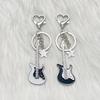Stylish Keychain For Music Lovers Easy To And Durable Alloy Guitar Pendants Keychain Key Chains