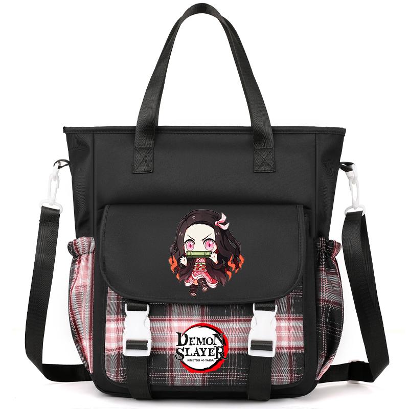 Demon Slayer Tote Bag Crossbody Bag Carrying Bag Shoulder Bag for Teenager Girl Boy Back To School Bag Men Women Leisure Travel Bag Mochila