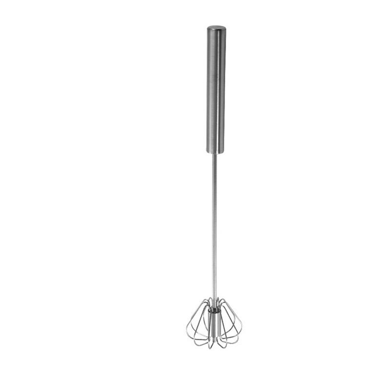Edelstahl Eierquirl Halbautomatischer Schneebesen Manueller Handmixer Eierschneider Eierrührer Eierwerkzeug Küchenzubehör