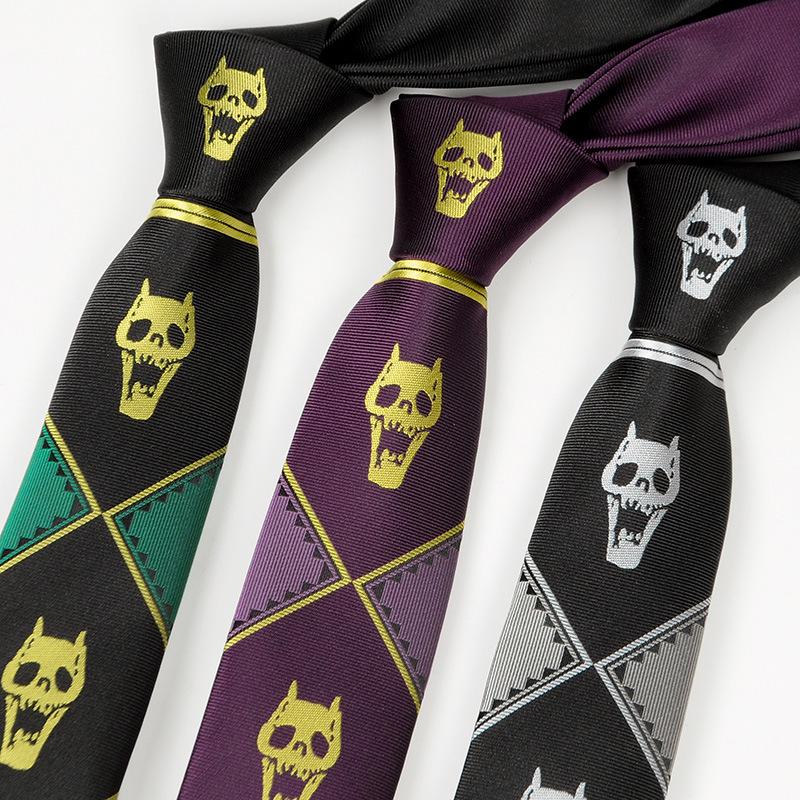 JoJo's Bizarre Adventure Yoshikage Kira Black Skull Easy Zip Tie (Japanese Edition)
