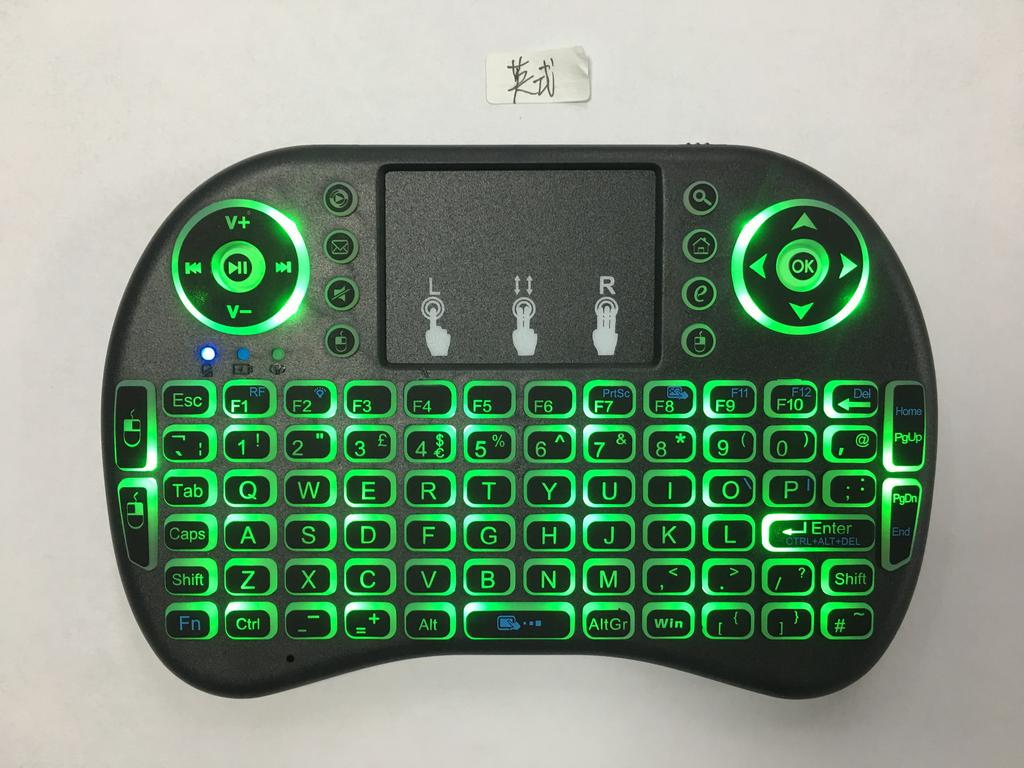 Backlit Mini Wireless Keyboard Spanish French Azerty Russian Portuguese Brazil Language Air Mouse With Touchpad N RGB PC TV Box