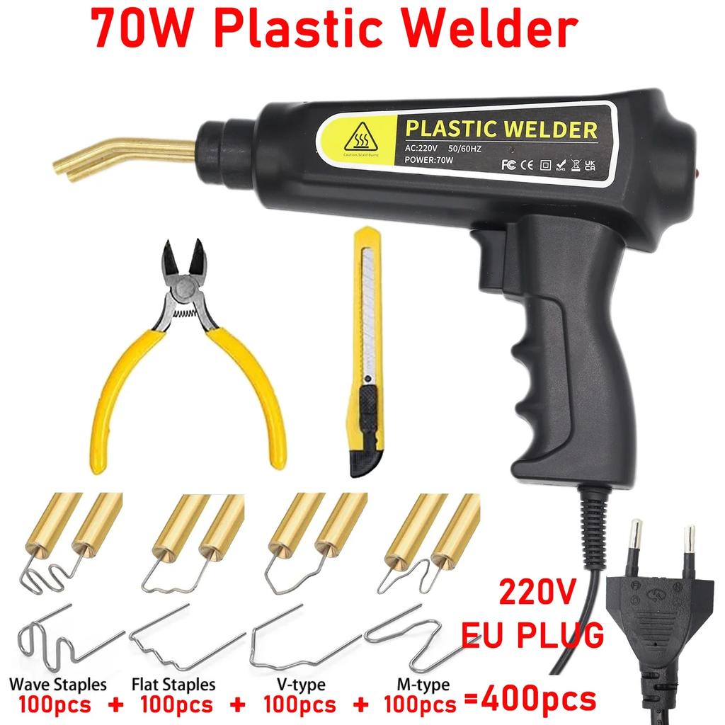 70W Plastic Welding Machine, Special for Car Bumper Repair, Hot Staple Gun Plastic Welding Equipment