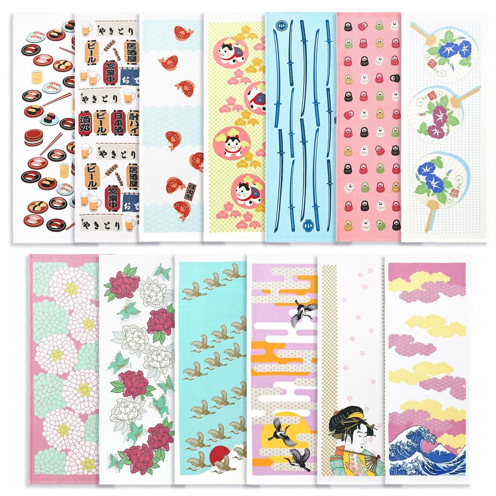 Towel Museum Ofurobi Tenugui Made in ga ga 34 x 90 (Towel Museum) Towel, Japan, "Daruma-san Koronda" (Daruma-san Koronda) Design, Pink, 100% Cotton,