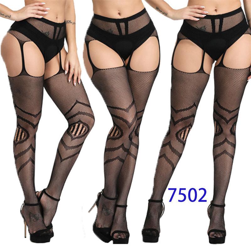 Sexy Suspenders Mesh Stockings Fishnet Eye Women's Bottoming Pantyhose