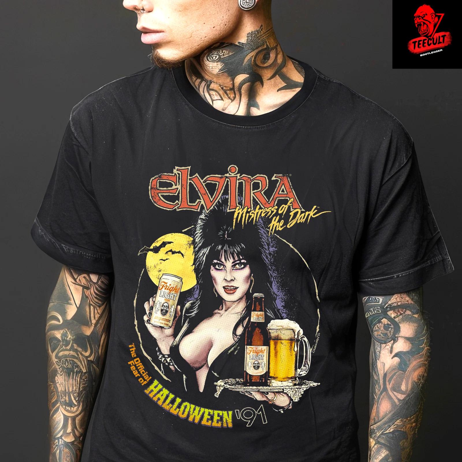 Men s and Women s T-shirts Elvira: Mistress of the Dark (1988) Retro Horror Movie Unisex M