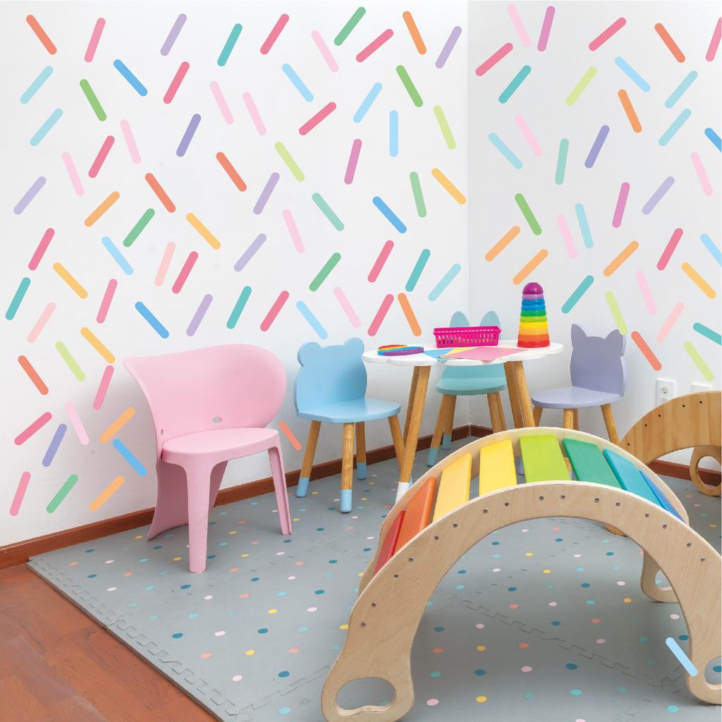 Self-adhesive wall stickers color confetti boho bedroom background wall kindergarten cartoon children's room wall stickers
