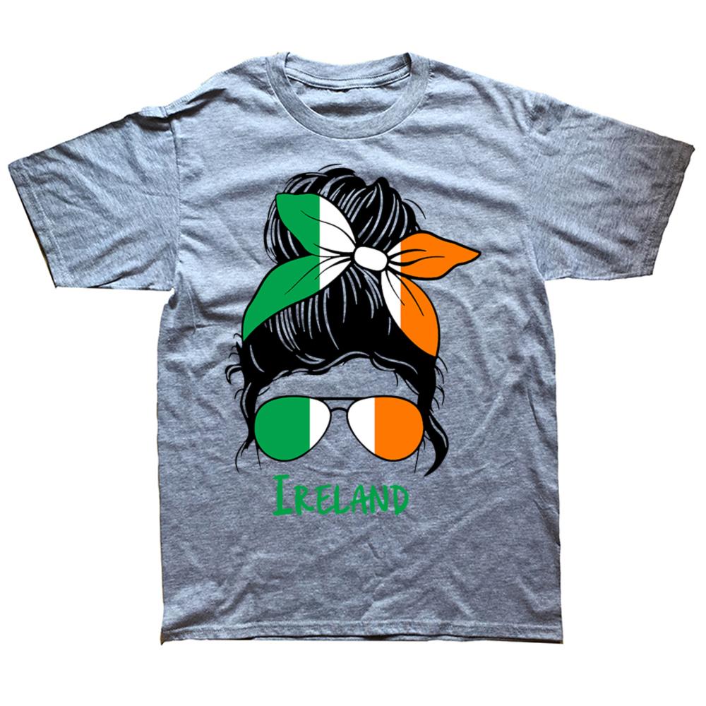 Funny Irish Girl Ireland Flag Woman Proud T Shirt Graphic Cotton Streetwear Short Sleeve Birthday Gifts Summer Style Tshirt Men