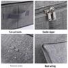 Foldable Cotton Linen Bed Base Storage Box with Lid and Zipper - Moisture-Proof Large Organizer