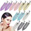 Geometric Metal Hair Side Clip Seamless Women Hairpins Plastic Rhinestone Leaf Hair Clips Solid Romantic Party Hair Decorations