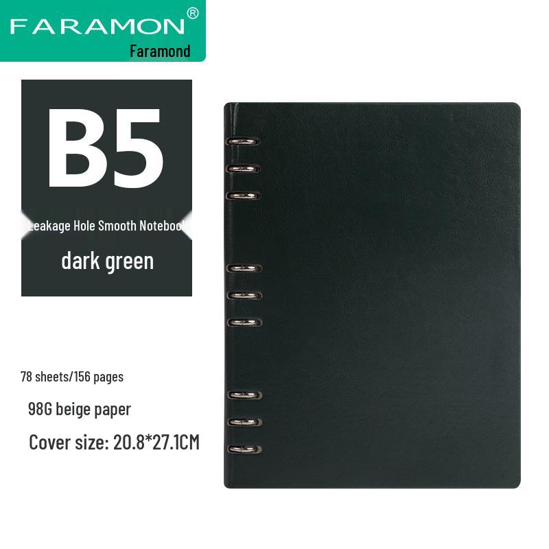 2024 A5 & B5 Loose-Leaf Business Notebook with Removable Ring Binder