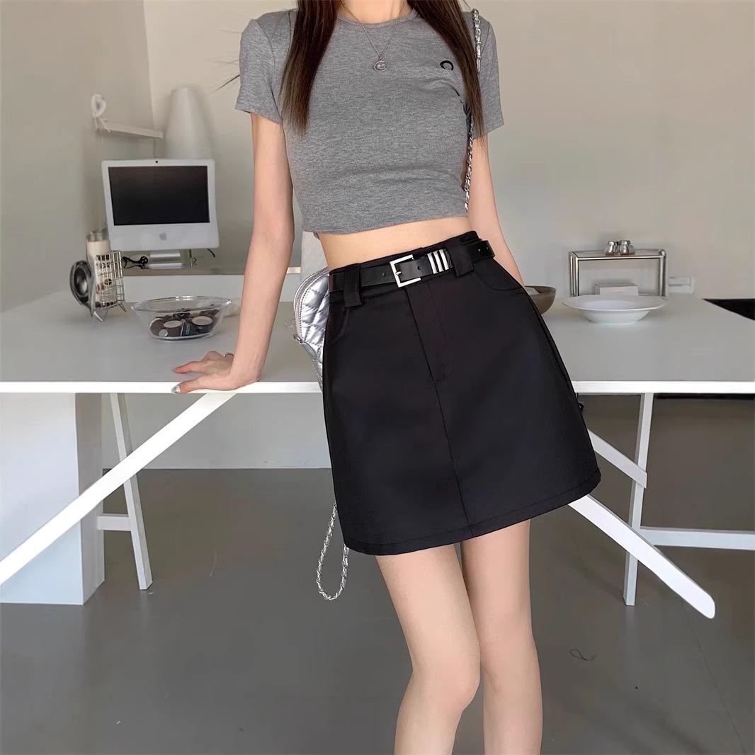 

2024 Платье-костюм серого цвета больших размеров с дизайном в форме груши для женщин – Весенне-осенняя облегающая бедра короткая юбка 3XL [Recommended 148-158 jin]