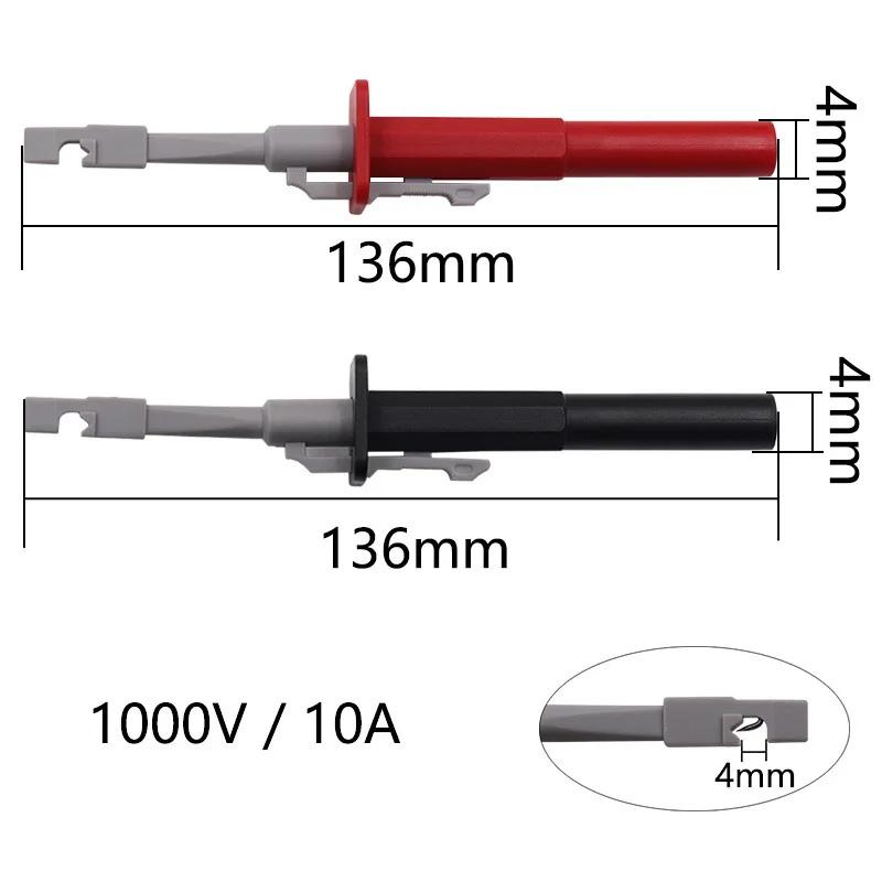 2Pcs Multimeter Test Leads Set Automotive Wire Piercing Probes Insulation Back Probes For 4Mm Banana Extended Test Cable
