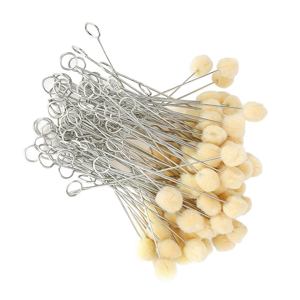 100pcs Metal Handle Wool Daubers Ball Shape Leather Dye Applicator Felt Ball Brush  Glue Application